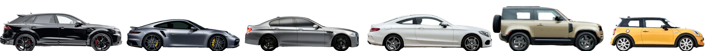 European car repair service at Paradise Performance Dallas showing BMW, Mercedes, Audi vehicles being serviced by certified technicians